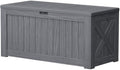 Devoko 120 Gallon Deck Box Resin Outdoor Storage Box Waterproof by DEVOKO