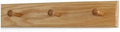 Solid Oak Shaker Peg Rack Made in The USA - Natural Stain 18 x 3.5 Inches with 3 Pegs by PEG+AND+RAIL