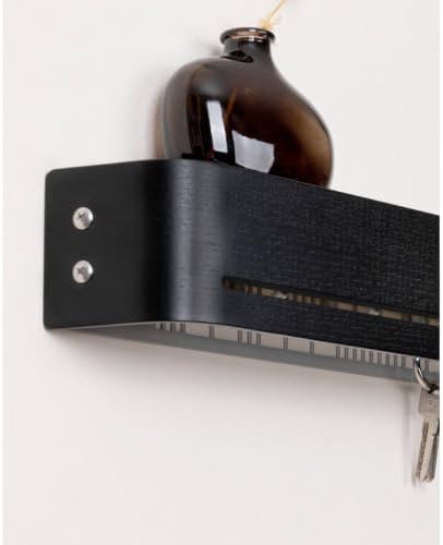 Key Holder Wall Mount with Shelf | 17 inch | Black - Image 4