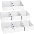 DIMJ Closet Storage Bins 8 Pack - Fabric Trapezoid Closet Organizer Bin, Foldable Storage Baskets for Shelves, Shelf Organizer, Clothing Storage Box for Toys, Books, Towel, Clothes by DiMJ