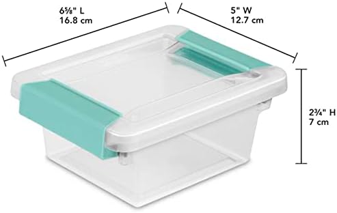 Sterilite Miniature Clip Storage Box w/ Latch Lid, 6 Pack, & Medium Clip Storage Box w/ Latch Lid, 4 Pack for Home, Office, and Workspace Organization - Image 6