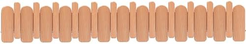 Wall Mounted Piano Key Hanger | Flip Style Hook | Entrance Wall Art Hook, Made of Oak Wood (3 Times Painted, 4 Times Polished) (Arc Beech, 12Hooks) by FleiSleep