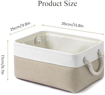 13.8x9.8x6.7 Inch Fabric Small Storage Bins with Handles 6 Pack - Image 4