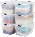 IRIS USA 6-Pack 55 Quart Clip Box with Latching Lid by IRISUSA