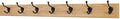 Oak Coat Rack with Oil Rubbed Bronze Hat & Coat Style Hooks (Natural, 36" x 3.5 with 7 Hooks) by PEG+AND+RAIL