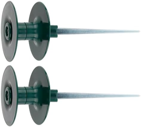 2PCS Garden Hose Guide Spike, 10 Inch Rust Free Zink Sturdy Metal Stake, Heavy Spin Top, Keeps Garden Hose Out of Flower Beds for Plant Protection by Unknown