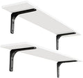DINZI LVJ Long Wall Shelves, 39.4Inch Wooden Wall Mounted Shelves, Set of 2 by DINZILVJ