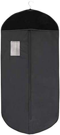 Foster-Stephens Thick, Sturdy, Long-lasting Oxford Cloth Garment Bags for Storage of Clothing, Dresses, Costumes, Suits, Coats, Gowns | Customizable | 42", 50", 62" (Black, Set of 3) by FOSTER-STEPHENS%2C+INC.