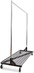 Econoco Brand Commercial Rolling Z-Rack with Wire Shelf - Black Base by Econoco