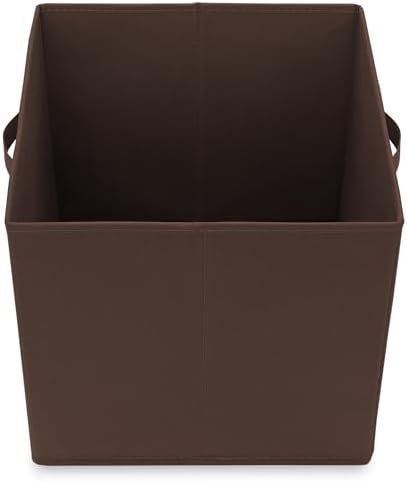 Casafield Set of 12 Collapsible Fabric Cube Storage Bins, Brown - 13" Foldable Cloth Baskets for Shelves, Cubby Organizers & More - Image 4