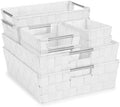 Sorbus Baskets for Organizing, Woven Storage Set (9 Piece Set, White) by Sorbus