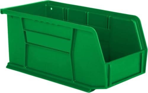 HE HUDSON EXCHANGE 11" x 5.5" x 5" (6 Pack) Plastic Stackable Storage Bin, Green - Image 2