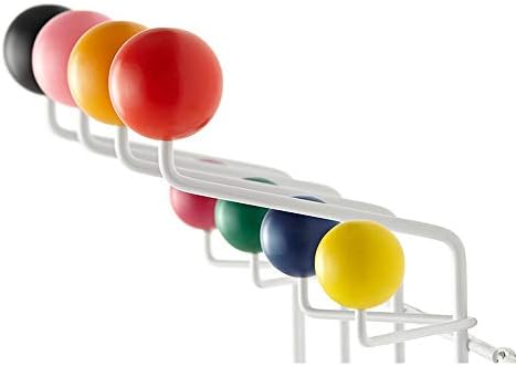 Classic Mid Century Hang it All Coat Rack, Modern Wall Mounted Hooks with Painted Solid Wooden Balls(Multi Colors Available) (Multicolor) - Image 2