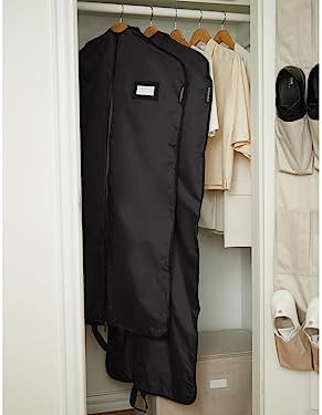 Covermates Keepsakes Garment Bag Set - Premium Polyester - Full Length Zipper - ID Window - Carrying Handles - Closet Storage, Black - Image 6