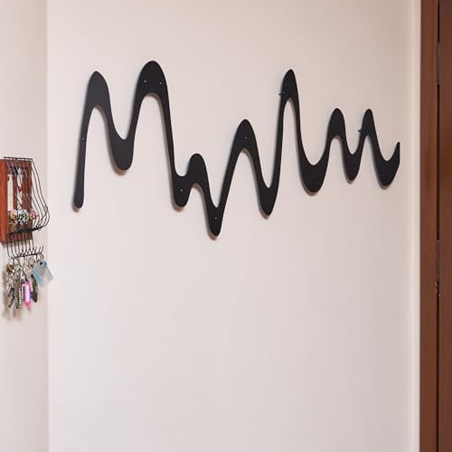 Brushstroke Coat Rack Wall Hanger, Wall Mount, Decorative Design Wall Hook, Cute Coat Hanger 43.3" x 16.1" (Medium) - Image 2
