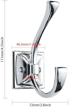 khtumeware Wall Hooks,10 Pack Coat Hooks Hardware Towel Hooks for Hanging Coats Polished Chrome Robe Hooks Wall Mounted with Screws for Key, Towel, Bags, Cup. - Image 2