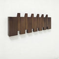 16.9" Wooden Piano Key Coat Rack Wall Mounted, 6 Hooks Natural Walnut Wall Coat Rack, Wall Mounted Coat Rack for Hanging Coats/Hats/Keys/Towels/Bags by Unknown