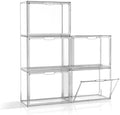 Clear Purse Organizer for Closet, 5 Pack Handbag Storage Organizer, Acrylic Display Case for Collectibles, Stackable Storage Bins with Magnetic Lids for Figure, Wallet, Clutch, Doll by MSHOMELYDIRECT
