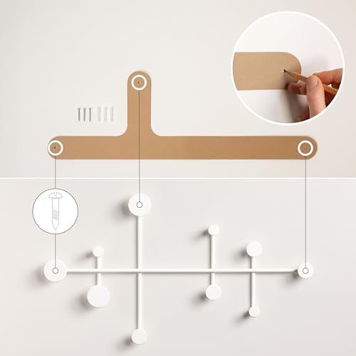 Kazai. 'Sval' Wall Wardrobe | Minimalist Coat Hook Design from Berlin | Modern Metal Wall-Mounted Coat Rack/Hooks | White - Image 4