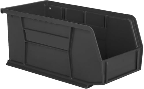 HE HUDSON EXCHANGE 11" x 5.5" x 5" (6 Pack) Plastic Stackable Storage Bin, Black - Image 2