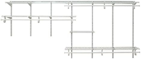 ClosetMaid ShelfTrack Wire Closet Organizer System Adjustable from 7 to 10 Ft, with Shelves, Clothes & Wire Hanging Shelf Basket for Storage, Organization in Closet or Pantry - Image 2