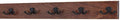 Solid Cherry Wall Mounted Coat Rack - Oil Rubbed Bronze Double Style Coat Hooks - Made in the USA (Mahogany, 25.5" x 3.5" with 5 Hooks) by PEG+AND+RAIL