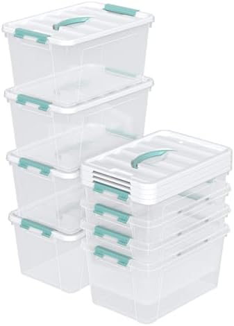 8-Pack Stackable Clear Storage Bins with Lids, 14-Qt Storage Box - Image 7