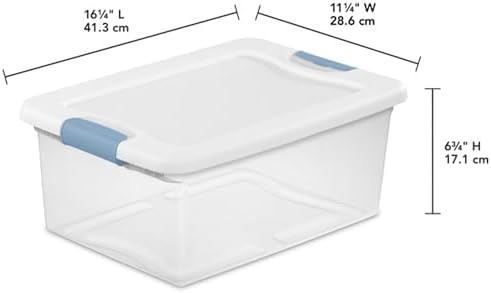 Sterilite Latching Box with Lids for Home and Office, 15 Quart, 24-Pack - Image 2