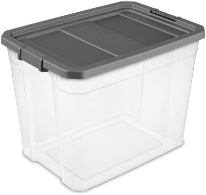 Sterilite 16-Pack Modular Stacker Box, Durable Clear Plastic Storage Bins with Latching Lids, 108 Quart - Stackable Organizing Container Boxes for Closet, Bathroom, and Office by Sterilite