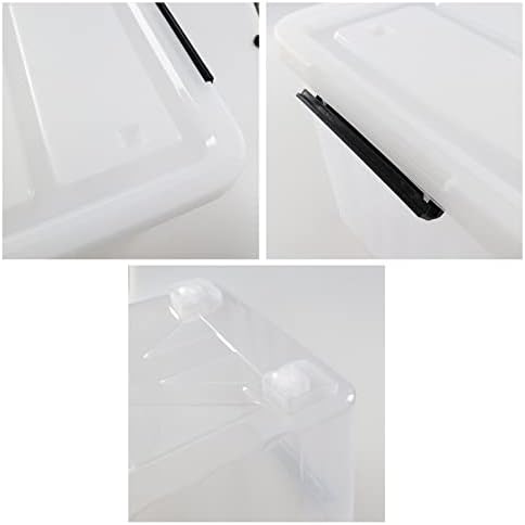 70 Qt Stackable Plastic Storage Bins with Lids, 4 Pack - Image 3