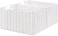 Vagusicc Wicker Storage Basket, Set of 2 Hand-Woven Paper Rope Wicker Basket, Small Storage Baskets for Organizing Toilet Paper Basket, Foldable Large Cube Storage Organizer Bins for Shelves (White) by Vagusicc