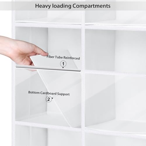 Univivi Over the Door Organizer, 6 Tiers Large Behind Door Storage, White - Image 6