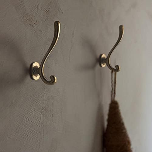 Goo-Ki Vintage Retro Antique Brass Zinc Alloy Coat Hooks - Affordable Luxury Coat Hoooks Hardware for Bedroom, Kitchen, 12 Pack - Image 7