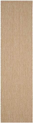 SAFAVIEH Washable Rug Outdoor Courtyard Collection - 2'3" x 12' Runner, Natural & Cream, Non-Shedding & Easy Cleaning, Ideal for Patio, Entryway, Mudroom, Hallway, Kitchen (CY8521-03012) - Image 3