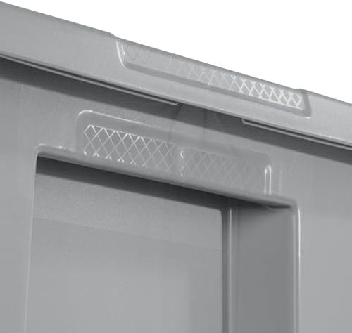 18-Gallon Plastic Storage Bins with Snap-on Lids – 8-Pack, Home Organization Essential (Light Gray) - Image 7