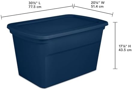 Sterilite Tote, Plastic Storage Bins with Snap Lids, 30 Gallon, 6-Pack - Image 3