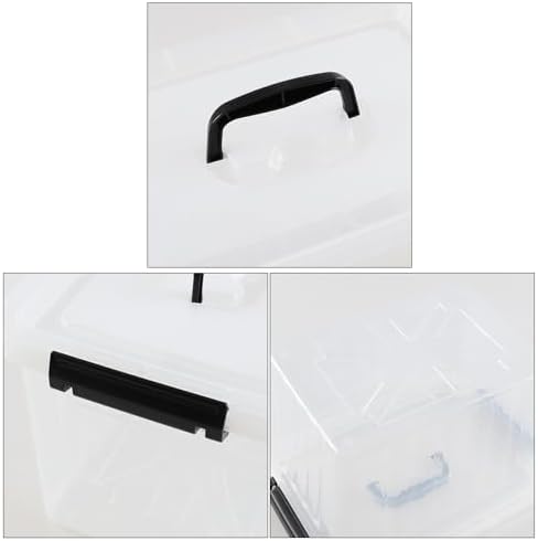 12 Quart Plastic Storage Bins with Lids, Plastic Storage Box, 6 Packs - Image 3