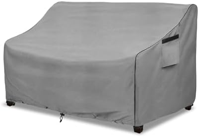 Okcool Heavy Duty Patio Sofa Cover, 100% Waterproof 3-Seater Outdoor Sofa Cover Fits up to 85W x 38D x 35H Inches, Lawn Patio Furniture Covers,Grey by Okcool