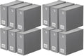 SpaceAid 12 Pack Bed Sheet Organizers and Storage, Foldable Sheet Organizer for Linen Closet, Sheets Set Folder Keeper with Window XL (Queen & King Size) Bedding Container (Gray, 12 Pack) by SpaceAid