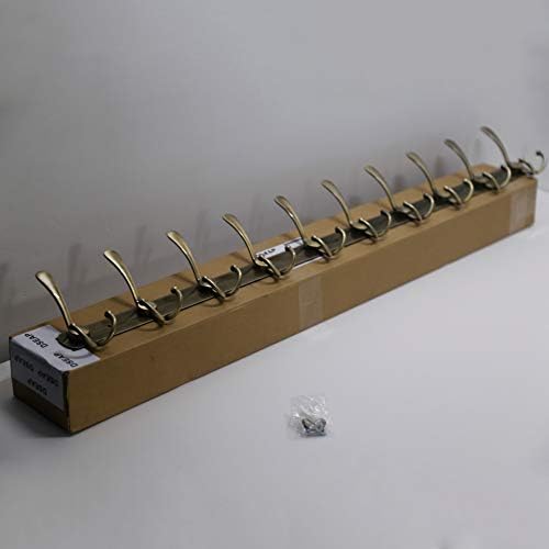 Dseap Coat Rack Wall Mount - 38” Long 10-Tri-Hooks Heavy Duty Coat Hanger Rail Wall Hooks for Hanging Coats Hats Clothing Clothes Purse Mudroom Entryway, Bronze - Image 7