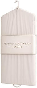 Luxury Cotton Garment Storage Bag, 24x50 Inch, Breathable Washable Reusable, for Hanging Clothes Short Dresses Jackets Suits, Fits 3 Hangers, Zipper Window (1, 24x50x3) by ForeverCotton
