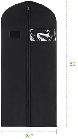 KEEGH 60 inch Dress Bags for Gowns Long (Set of 10) Black - Image 2