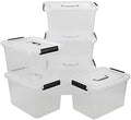 Zopnny 12-Quart Latch Storage Boxes, Stackable Bins with Handle, 6-Pack by Zopnny