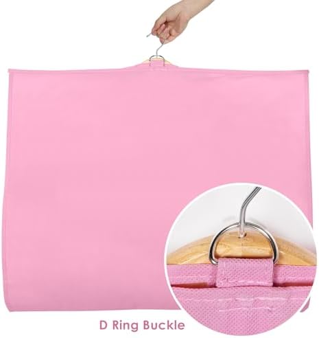 Univivi 40 Inch Dance Costume Garment Bags for Dancers, Pink, 12 Pack - Image 4