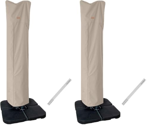 Patio Umbrella Cover for 9'-13' Offset/Cantilever Umbrellas (Pack of 2) by GardenBalsam