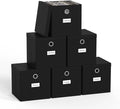 Pezin & Hulin Fabric Storage Cubes with Lids, 6-Pack, 11x11x11 in, Black by PezinHulin