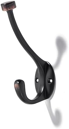 khtumeware The 10 Pack 5-1/2 inch Oil Rubbed Bronze Coat Hook Venetian mudroom Hooks is Suitable for bathrooms, Behind Doors, bedrooms, and is a Towel Robe Hooks for Both Household and Commercial use by khtumeware