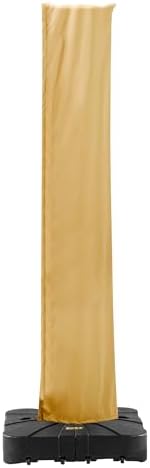 Cantilever Patio Umbrella Cover with Zipper and Pole, Khaki - Image 7