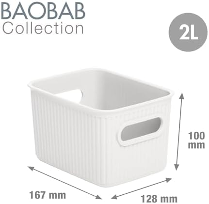 Tatay Storage Basket Baobab 29.4x38.5x16 cm Set of 4 Organiser Boxes - Image 4