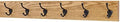 Oak Wall Mounted Coat Rack with Bronze Hooks 4.5" Ultra Wide (Golden Oak, 30.5" x 4.5" with 6 Hooks) by PEG+AND+RAIL